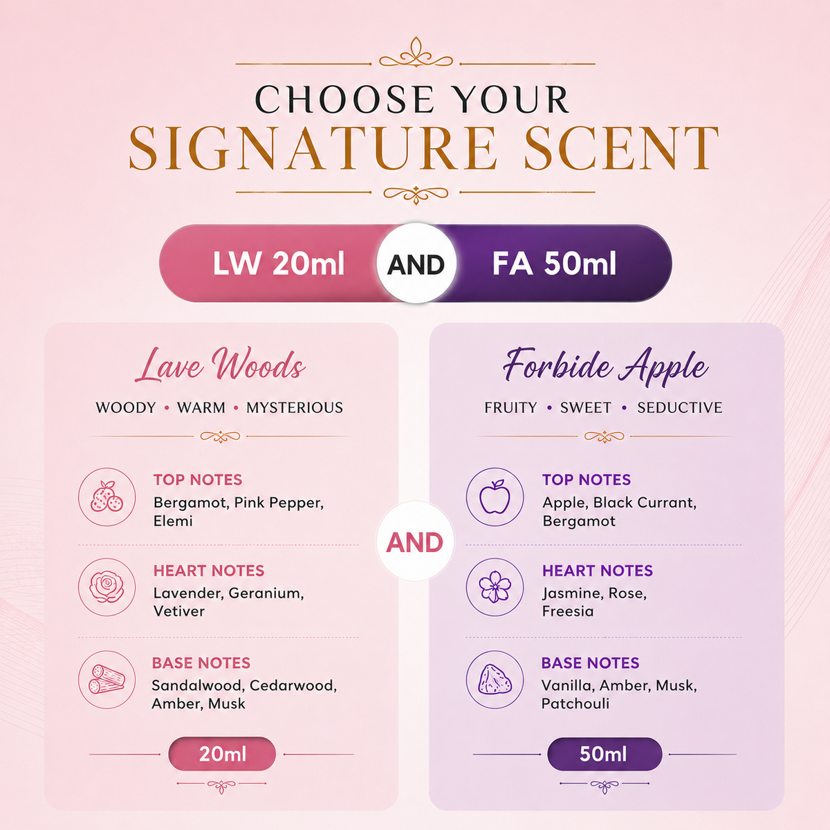 FORBIDE APPLE 50ML & LAVE WOODS 30ML COMBO